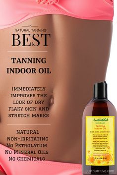 Tanning Indoor Oil | Helps & Support Skin | Just Nutritive Tanning Oils, How To Tan Faster, Dry Flaky Skin, Tanning Products, Indoor Tanning, Golden Tan