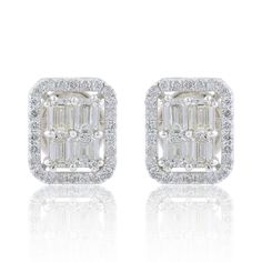 "A perfect blend of classy and elegant design Earrings featuring 18k White Gold with Diamond. This is must to provide you an eye-catching attention. ✧✧Welcome To Our Shop Spectrum Jewels India✧✧ \"\"Diamond Wedding Stud Earrings Jewelry, Brilliant Cut Natural Diamond 18k White Gold Earrings For Wedding Engagement Gift For Her\"\" ★PRODUCT SPECIFICATION★ * ITEM CODE - SEE-11961A * EARRING LENGTH - 10 Millimetres Approx * EARRING WIDTH - 8 Millimetres Approx * METAL - 18k White Gold * 18k White Go Platinum Diamond Earrings With Baguette Diamonds For Anniversary, Luxury Diamond Earrings With Baguette Cut Halo Design, Platinum Earrings With Baguette Cut Diamonds, Platinum Diamond Earrings With Baguette Diamonds For Formal Events, Platinum Diamond Earrings With Baguette Diamonds For Formal Occasions, Diamond White Baguette Cut Diamond Earrings, Platinum Earrings With Single Cut Diamonds For Wedding, Luxury Diamond Earrings With Single Cut Diamonds For Wedding, Diamond White Baguette Cut Diamond Earrings For Formal Occasions