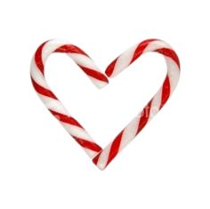 a candy cane in the shape of a heart