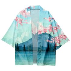 Step into a world of elegance and sophistication with our Vibrant Traditional Japanese Kimono. Made from high-quality polyester fabric, this kimono is designed to make you look and feel your best. The beautiful floral pattern and vibrant colors of this kimono are inspired by traditional Japanese fashion and will add a pop of color to your wardrobe. This kimono is a versatile piece that can be worn for any occasion, from casual outings to formal events. The lightweight fabric makes it perfect for Blue Kimono For Spring Tea Ceremony, Floral Print Kimono For Tea Ceremony, Multicolor Printed Kimono With Kimono Sleeves, Green Kimono With Kimono Sleeves For Tea Ceremony, Bohemian Kimono With Kimono Sleeves For Tea Ceremony, Spring Kimono For Tea Ceremony, Samurai Style Kimono For Tea Ceremony, White Kimono For Tea Ceremony In Spring, White Kimono For Spring Tea Ceremony