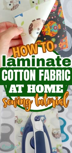 How to laminate fabric at home How To Laminate Fabric, What To Sew With Cotton Fabric, Sewing Machine Pad, Laminating Ideas, Laminating Crafts, Upholstery Fabric Projects, Sewing Stencils, Home Sewing Projects, Sewing Gadgets