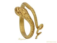 Ancient Egyptian gold snake ring, circa 322-30BC. Ancient Ceremonial Hallmarked Jewelry, Ancient Style Yellow Gold Jewelry For Ceremonial Occasions, Ancient Style Yellow Gold Ceremonial Jewelry, Ancient Yellow Gold Jewelry For Ceremonial Occasions, Ancient Style Gold Rings For Gifts, Ancient Style Collectible Yellow Gold Rings, Ancient Gold Collectible Rings, Byzantine Yellow Gold Engraved Rings, Byzantine Style Engraved Yellow Gold Ring