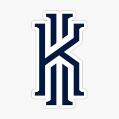 the letter k in black and white sticker