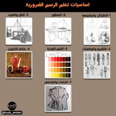 the instructions for how to draw an airplane with pictures and text in arabic, english and arabic