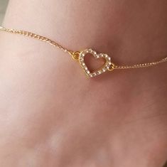 New Handmade Crystal Heart Anklet I Make These To Order So If You Need A Different Size Just Message Me. Anklet Measures 10 Inches Long Plus Has A 2 Inch Extender. Fits Ankles 9 Inches To 11.5 Inches Comfortably. Gold Tone Hypoallergenic Alloy Lobster Clasp Closure Ships Within 24 Hours Of Purchase Monday-Saturday Trendy Adjustable Heart-shaped Anklets, Trendy Heart-shaped Anklets For Valentine's Day, Trendy Anklets For Valentine's Day, Trendy Gold Heart-shaped Anklets, Elegant Heart-shaped Anklets For Party, Elegant Heart-shaped Party Anklets, Adjustable Heart Charm Anklets, Trendy Adjustable Heart Anklets, Adjustable Heart-shaped Anklets For Valentine's Day