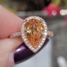 Stunning Pink Cz Pear Shaped Ring. .925 With Halo. Engagement Or Cocktail So Pretty! Comes In Gift Box. Makes Perfect Valentines Gift My Whole Closet Is Bogo Buy2 Get1 Free- Or 30% Off 5+ Items I Accept Reasonable Offers 5000+ Listings!! Luxury Wedding Rings, Romantic Rings, Pear Shaped Ring, Stackable Rings Silver, White Opal Ring, Tanzanite Diamond Ring, Pink Tourmaline Ring, Pave Diamond Ring, Pattern Ring