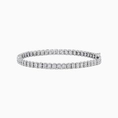 Effy 925 Sterling Silver Diamond Tennis Bracelet Sterling Silver Diamond Cut Tennis Bracelet, Elegant Sterling Silver Bracelet With Polished Finish, Classic Sterling Silver Bracelet With Prong Setting, Round Cubic Zirconia Diamond Bracelet With Polished Finish, Round Cubic Zirconia Diamond Bracelet, Timeless Polished Anniversary Bracelets, Timeless Polished Finish Bracelets For Anniversary, Timeless Anniversary Bracelets With Polished Finish, Timeless Polished Bracelets For Anniversary