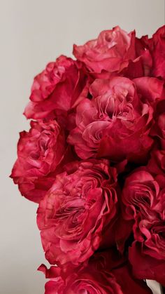 a vase filled with red flowers on top of a table