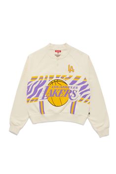 Lakers Fleece Pullover Melody Ehsani Lakers Outfit, Melody Ehsani, Female Leaders, Nba Fashion, Raglan Pullover, Vintage Jerseys, Women Leaders, Fleece Shorts, Sports Apparel