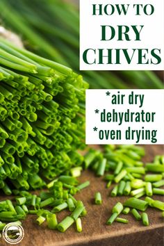 how to dry chives with air dry dehydraator and oven drying tips