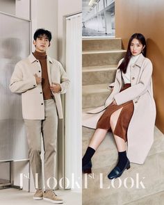 Pastel Couple Outfit, Winter Prenup Photoshoot, Autumn Couple Outfit, Couple Autumn Outfit, Couple Outfits Korean, Couple Dressing, Korea Outfits