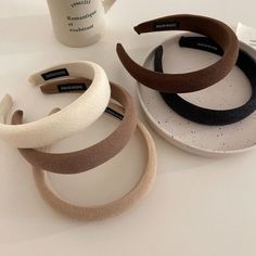 Padded Headbands, Winter Street Style, Winter Street, Padded Headband, Velvet Hair, Hair Hoop, Chocolate Color