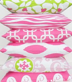 four pillows stacked on top of each other