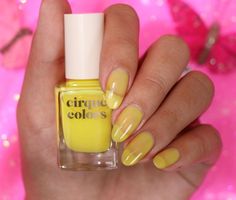 Jackie || Nail Blogger 🇵🇭🇲🇽 on Instagram: “Citron Jelly x @cirquecolors •PR•⁠ ⁠ Citron Jelly is a lemon yellow jelly nail polish with a shiny, transparent finish - this one is very…” Nails Yellow, Dress Yellow