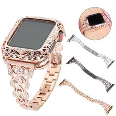 Hollow Diamond Strap For Apple Watch Band Series 6 5 4 Luxury Women Br – www.Nuroco.com Apple Watches For Women, Charm Bracelets For Girls, Apple Watch Bands Fashion, Apple Watch Wristbands, Apple Watch Bands Women, Apple Watch Fashion, Apple Watch Face, Apple Watch 42mm, Chic Gowns