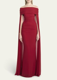 Long Formal Dresses Elegant With Sleeves, Red Prom Dresses Long Off The Shoulder, Winter Gown Dress, Long Dress With Shawl, Long Sleeve Red Dress Formal, Black Tie Red Dress, Soft Dramatic Formal Dress, Black And Maroon Dress, Game Of Thrones Prom Dress