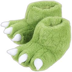 Claw Slippers, Dinosaur Slippers, Monster Slippers, Funny Slippers, Paw Slippers, Animal Slippers, Funny Monsters, Green Dinosaur, Animal Costumes