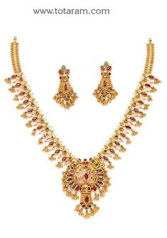 Gundla Mala, Ruby Emerald Necklace, Gold Neckles, Pretty Gold Necklaces, Ruby Jewelry Necklaces, Expensive Decor, Indian Gold Jewelry, Ruby Jewellery