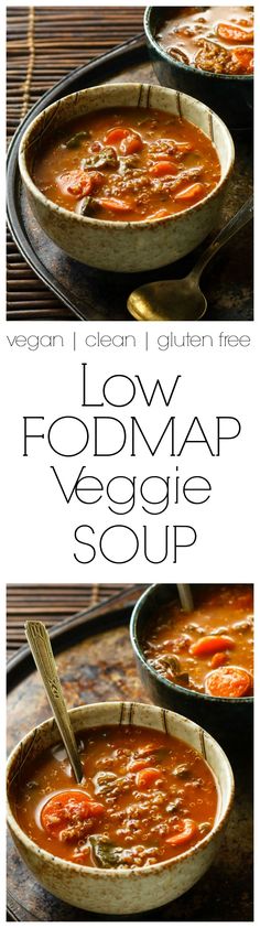 low fodmap veggie soup in a bowl