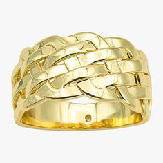 Ring Style: BandsFeatures: Nickel Free, In A Gift BoxMetal Color: Gold ToneBand Width: 5mmCare: Wipe CleanMetal: 14k Gold Over BrassCountry of Origin: Imported Rings Bands, Brass Band, 7 Rings, Ring Style, Jewellery And Watches, Fashion Rings, Watch Bands, Band Rings, Gift Box