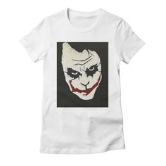 the joker face women's fitted t - shirt by shirts with faces