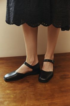 "Square toe Mary Jane GINNY black leather women flats handcrafted from smooth Italian leather. Women's flats features wide toe box that will comfortably accomodate any wide foot. This \"not boring\" classic will perfectly complement any look. Use it as wedding flats, bridal flats, bridesmaids shoes, everyday cute flat shoes, or for a gift. Choose the color and size you need and experience the comfort and quality of handmade shoes. In the photos: STYLE name: Ginny MATERIALS: black leather COLOR: Black Flats With Stitched Sole, Classic Black Mary Janes With Leather Sole, Black Almond Toe Flats With Stitched Sole, Classic Black Flat Mary Janes, Black Mary Jane Flats For Spring, Classic Black Ballet Flats With Rubber Sole, Classic Closed Toe Mary Janes For Everyday, Casual Black Almond Toe Mary Janes, Casual Black Mary Janes With Almond Toe