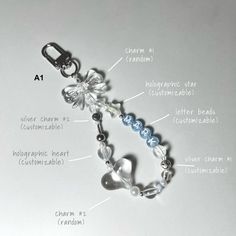 the parts of a beaded charm bracelet