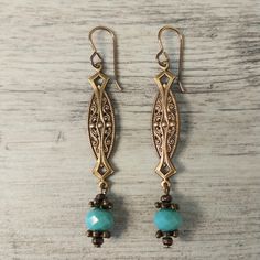 Elegant Green Patina Earrings, Elegant Bronze Jewelry With Patina, Elegant Turquoise Brass Jewelry, Elegant Turquoise Pierced Earrings, Bronze Patina Earrings, Turquoise Metal Earrings, Elegant Turquoise Metal Chandelier Earrings, Turquoise Metal Earrings For Pierced Ears, Turquoise Pierced Earrings