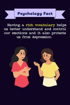 Having a rich vocabulary helps us better understand and control our emotions and it also protects us from depression. #psycholoogyfacts #relationshipfacts #humanmind #humanpsychology #needtoknow #factsabout Uncommon Words, Relationship Facts, General Knowledge Facts