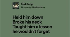 a green background with the words bird song and an image of a dog on it