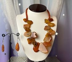 Studio Barse HSNSterling Silver Carnelian gemstone Necklace Earrings Set Signed | eBay Necklace Earring Set, Necklace Earrings, Earrings Set, Gemstone Necklace, Costume Jewelry, Earring Set, Gemstones, Silver