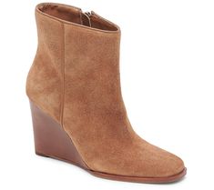 Upgrade your fall attire with this sleek, suede ankle boot -- crafted in a neutral tone that pairs well with all of this season's styles. From Dolce Vita. Chic Brown Wedge Boots For Fall, Ankle-high Wedge Boots For Workwear In Fall, Fall Ankle-high Wedge Boots For Workwear, Fall Workwear Ankle-high Wedge Boots, Fall Suede Wedge Heel Boots, Fall Suede Wedge Boots, Suede Wedge Boots For Fall, Fall Suede Ankle-high Wedge Boots, Suede Wedge Heel Boots For Winter