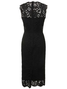 Concealed back zip closure. All over pattern placement may vary. Crepe de chine lining Halterneck Mini Dress, Black Lace Midi Dress, Corset Midi Dress, Designer Midi Dresses, Calf Length Dress, All Over Pattern, Dolce Gabbana Dress, Pink Midi Dress, Cocktail Dress Lace