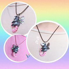 Fairy Possum Necklace, Handmade Pendant, Opossum Statement Jewellery, Quirky Unique, Fae Charm, Fairycore, Magical, Holographic Iridescent - Etsy Holographic Iridescent, Statement Jewellery, Handmade Pendant, Necklace Handmade, Handmade Pendants, Czech Republic, Statement Jewelry, Handmade Necklaces, Favorite Things