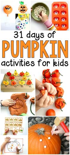 pumpkin activities for kids that are fun to do with the kids and they will also learn how to make them