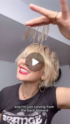 Hairstyles On Short Layered Hair, Pixie To Short Bob, Bob Haircut Layered Short, Short In The Back Tomboy Sidetails, Stacked Wavy Bob Haircut, Briana Cisneros Hair Pixie, Hair Before And After Long To Short, From Pixie To Bob Transition, How To Texturize Hair