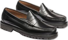 Classic Formal Loafers With Vibram Sole, Classic Business Moccasins With Vibram Sole, Classic Moccasins With Vibram Sole For Work, Classic Workwear Moccasins With Vibram Sole, Classic Moc Toe Loafers With Vibram Sole, Leather Apron, Apron, Loafers, Slip On