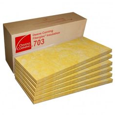 a stack of yellow construction paper sitting on top of a cardboard box