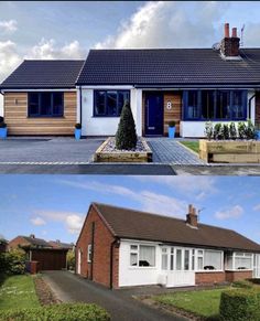 before and after photos of a house