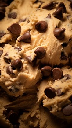 chocolate chip cookies and ice cream in a cookie dough dish, ready to be eaten