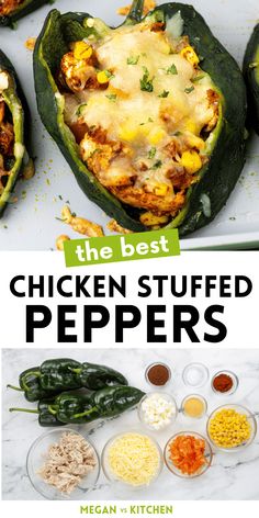 the best chicken stuffed peppers are on display