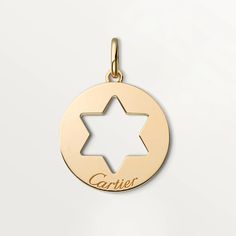 CRB3153112 - Symbol pendant - Yellow gold - Cartier Luxury Star Charm Pendant Jewelry, Luxury White Gold Star Of David Jewelry, Luxury Gold Star Jewelry, Luxury White Gold Star-shaped Jewelry, Luxury Star-shaped White Gold Jewelry, Engraved Cartier White Gold Jewelry, Elegant Yellow Gold Jewelry With Star Charm, Luxury 14k Gold Star-shaped Jewelry, Luxury 14k Gold Jewelry With Star Charm