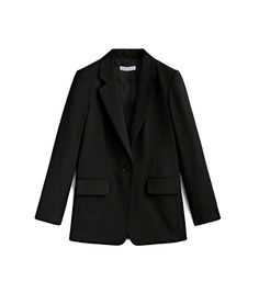 Product Description: Elevated take on a workwear staple with this oversized blazer. The design has an elongated single-breasted silhouette and two flap pockets in the front. It has drop shoulder and oversized fit that borrows from masculine styles. Wear yours with everything from denim to midi dresses. Fabric: 97% Wool ; 3% Spandex Color: Black Size and Fit: Our model is 5'10" and is wearing a size XS. Oversized Fit Care Instructions: Dry clean Only Masculine Style, Oversized Blazer, Dry Clean Only, Black Blazers, Drop Waist, Midi Dresses, Flap Pocket, Oversized Fits, Drop Shoulder