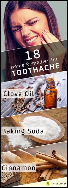 Toothache is an excruciating pain that can make you feel sick. Here are 18 simple and effective remedies that prove effective in relieving toothache quickly. Tooth Ache Relief, Remedies For Tooth Ache, Holistic Remedies, Natural Therapy, Oral Health Care, Tooth Decay, Natural Home Remedies