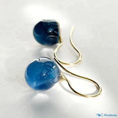 OrcaJump - Elegant Blue Earrings crafted from 925 Sterling Silver with Stunning Silver and Gold accents Nickel-free Sapphire Round Earrings, Nickel Free Blue Briolette Jewelry, Blue Briolette Sterling Silver Jewelry, Blue Sterling Silver Briolette Jewelry, Blue Teardrop Fine Jewelry Earrings, Sapphire Blue Earrings For Gift, Teardrop Sapphire Earrings For Gift, Blue Sapphire Earrings For Gift, Blue Sterling Silver Earrings For Jewelry Making