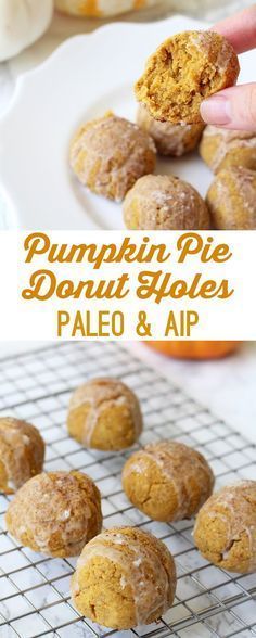 pumpkin pie donut holes are on a cooling rack