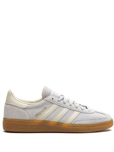 grey leather gold-tone logo lettering signature 3-Stripes logo contrasting heel counter round toe front lace-up fastening logo patch at the tongue branded insole gum-rubber sole Spezial Adidas Shoes, Spezials Adidas, White Adidas Spezial, Grey Spezial Adidas, Spezial Adidas, Adidas Spezial Brown, Handball Spezial Shoes, Beige Adidas Spezial, Adidas Spezial Navy Gum