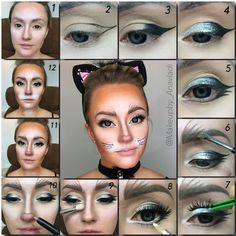 Fox Makeup, Animal Makeup, Halloween Makeup Diy, Halloween Makeup Pretty, Halloween Makeup Tutorial