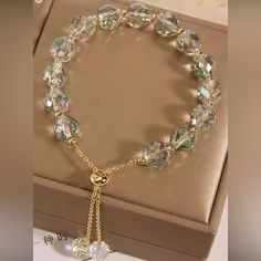 Brand New Beautiful Crystal Glass Green Bracelet Beaded Stuff, Crystal Green, Green Bracelet, Beaded Crafts, Jewelry Bracelet, Green Crystals, Crystal Jewelry, Crystal Glass, Womens Jewelry Bracelets