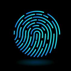 a fingerprint in the dark with blue light on it royalty illustration stock images and clipping